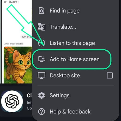 Step 2 - Chrome Android