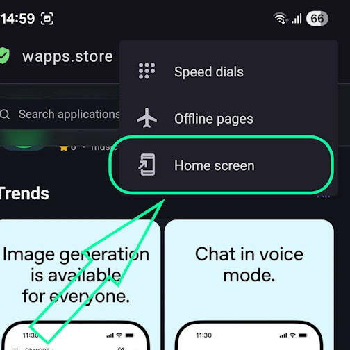 Step 3 - Opera Android